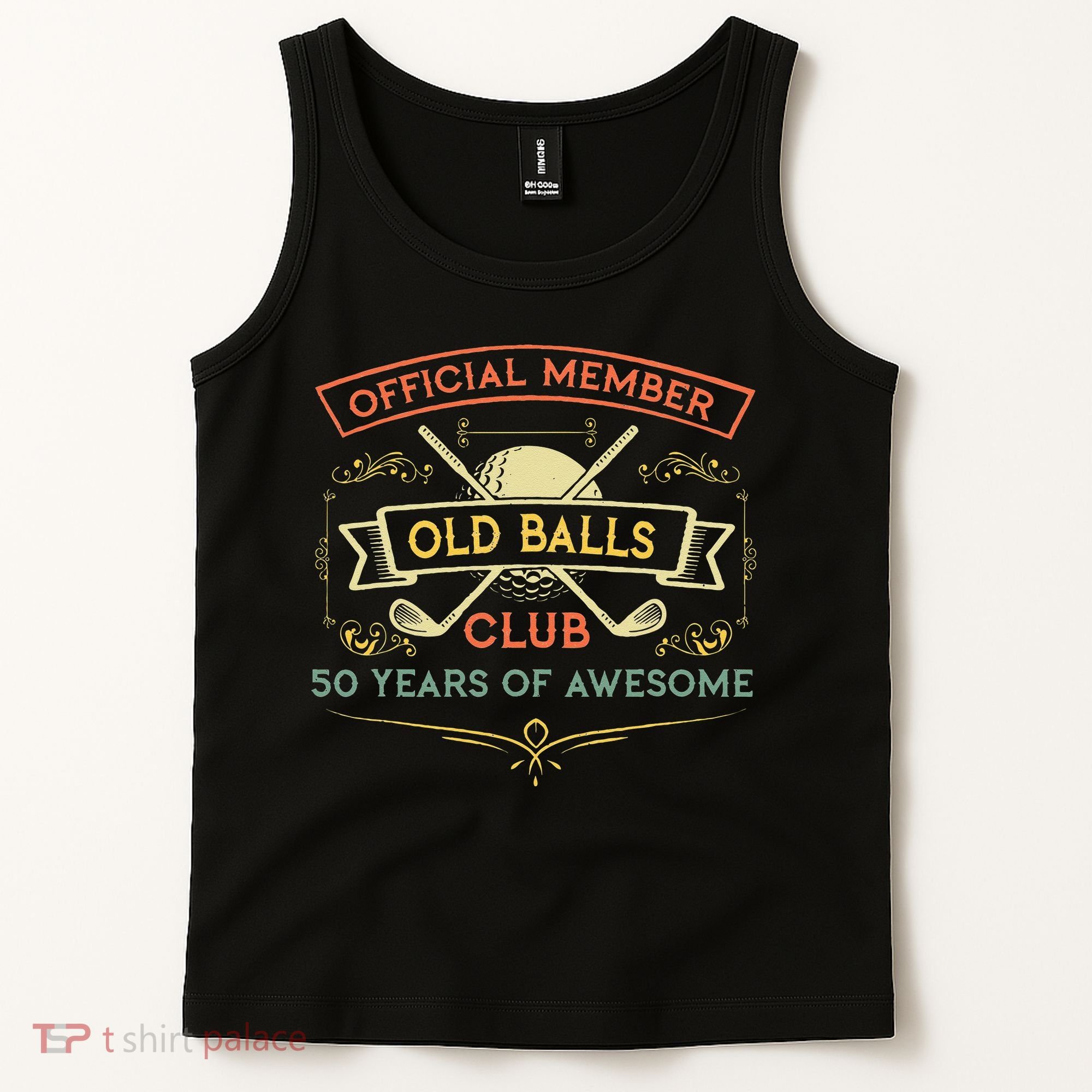 Funny 50th Birthday Old Balls Club 50 Year Old Golfer Tank Top