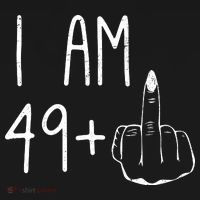 Funny 50th Birthday Women Girl: I Am 49 Plus 1 Middle Finger Women's Hoodie thumb 2