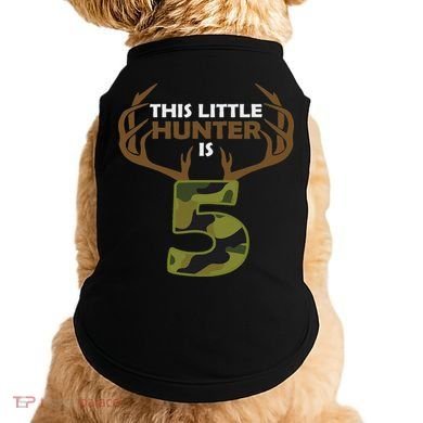 Funny 5th Birthday 5 Year Old Deer Hunter Gift For Doggie Tank