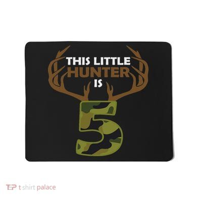 Funny 5th Birthday 5 Year Old Deer Hunter Gift For Mousepad