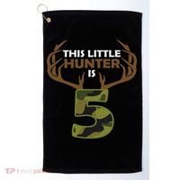 Funny 5th Birthday 5 Year Old Deer Hunter Gift For Golf Towel thumb 0