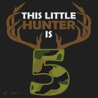 Funny 5th Birthday 5 Year Old Deer Hunter Gift For Golf Towel thumb 3