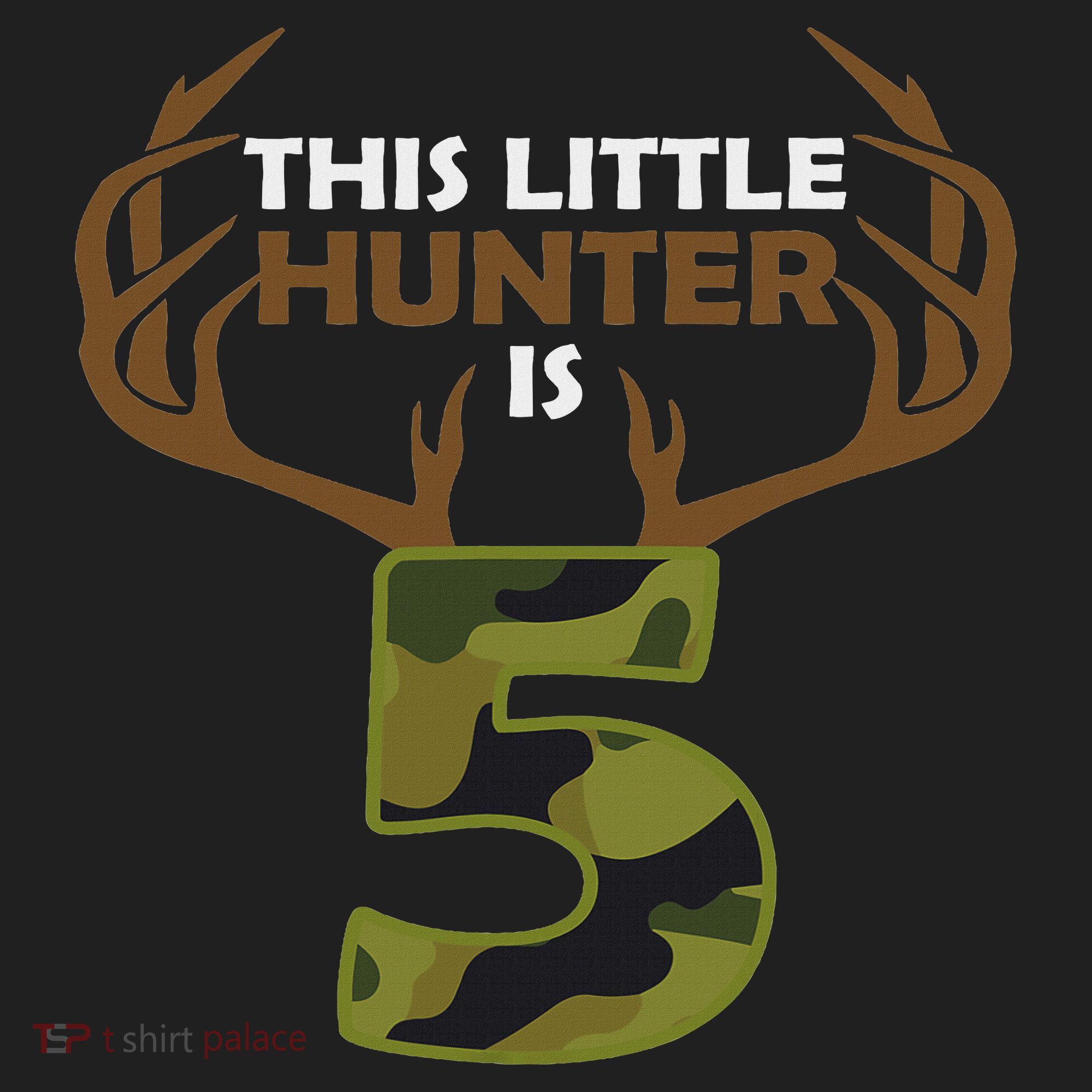 Funny 5th Birthday 5 Year Old Deer Hunter Gift For Golf Towel