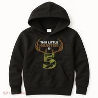 Funny 5th Birthday 5 Year Old Deer Hunter Gift For Kids Hoodie thumb 0