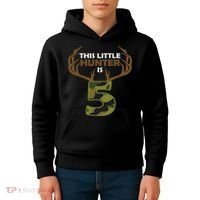 Funny 5th Birthday 5 Year Old Deer Hunter Gift For Kids Hoodie thumb 4