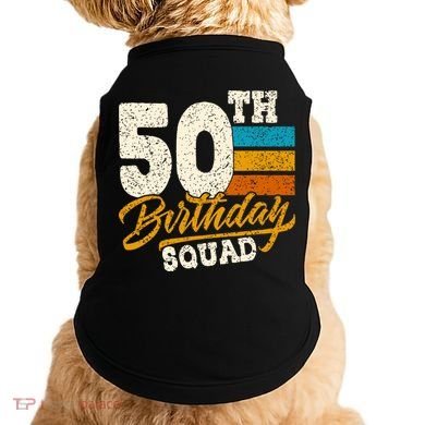 Funny 50th Birthday Squad Group Vintage Retro Doggie Tank