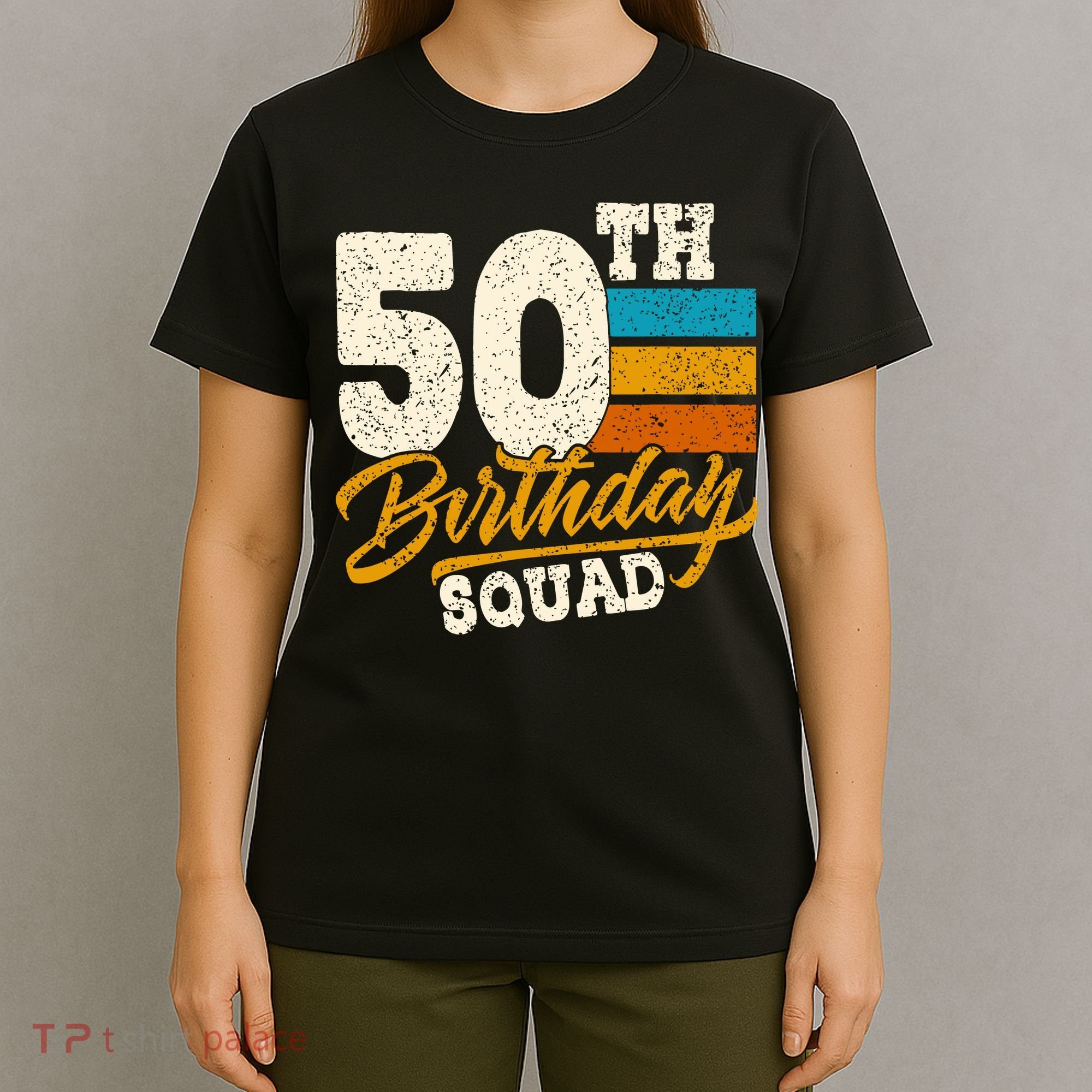 Funny 50th Birthday Squad Group Vintage Retro T-Shirt