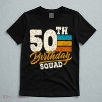 Funny 50th Birthday Squad Group Vintage Retro T-Shirt thumb 5