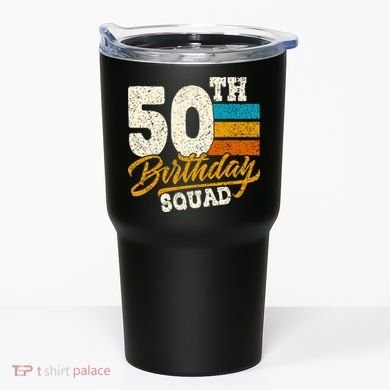 Funny 50th Birthday Squad Group Vintage Retro Tumbler