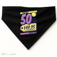 Funny 50th Birthday Plus Tax USA-Made Doggie Bandana thumb 0