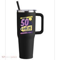 Funny 50th Birthday Plus Tax 40oz Vacuum Insulated Stainless Steel Travel Tumbler thumb 0