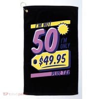 Funny 50th Birthday Plus Tax Golf Towel thumb 0