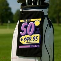 Funny 50th Birthday Plus Tax Golf Towel thumb 2