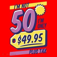 Funny 50th Birthday Plus Tax Santa Hat thumb 1