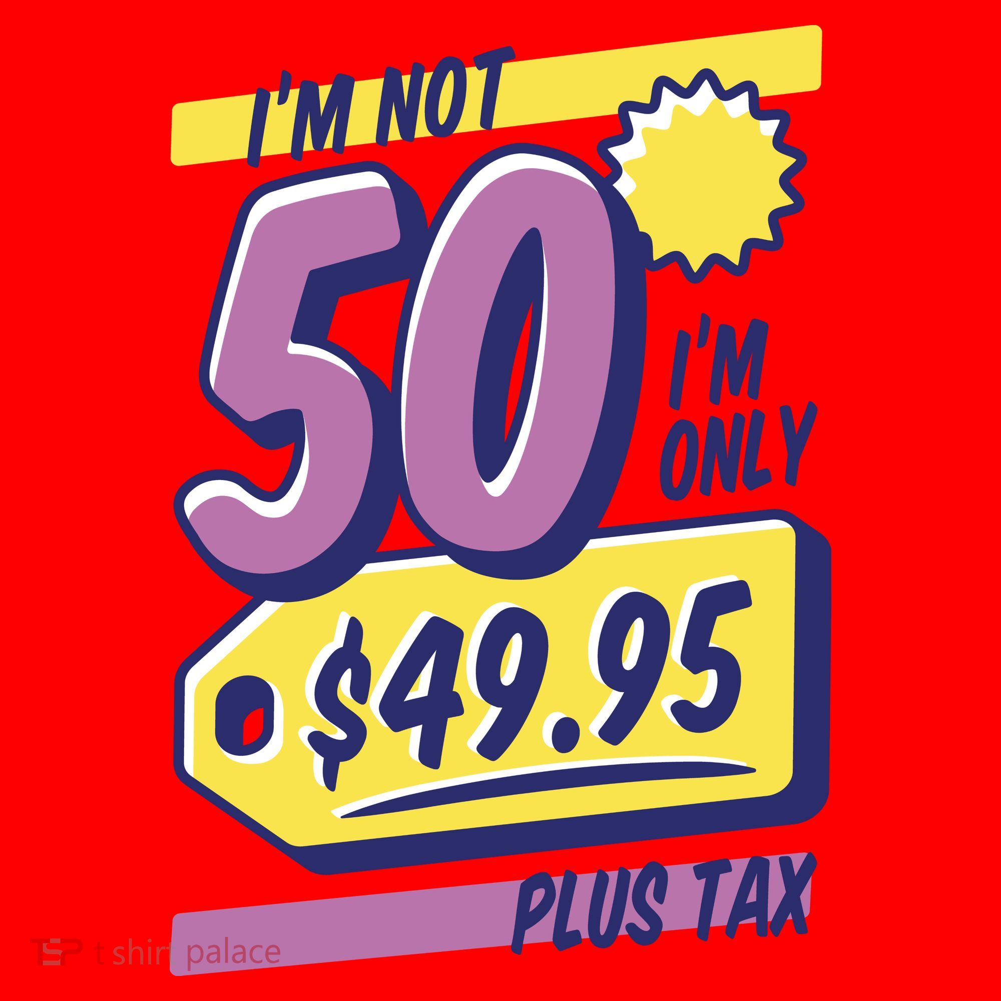 Funny 50th Birthday Plus Tax Santa Hat