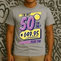 Funny 50th Birthday Plus Tax T-Shirt thumb 3