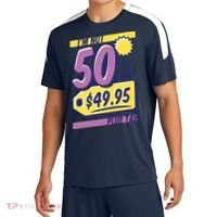 Funny 50th Birthday Plus Tax Sport-Tek Competitor United Soccer Jersey thumb 0