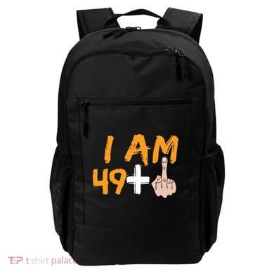 Funny 50th Birthday Gift I Am 49 Plus Middle Finger Backpack