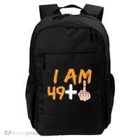 Funny 50th Birthday Gift I Am 49 Plus Middle Finger Backpack thumb 0