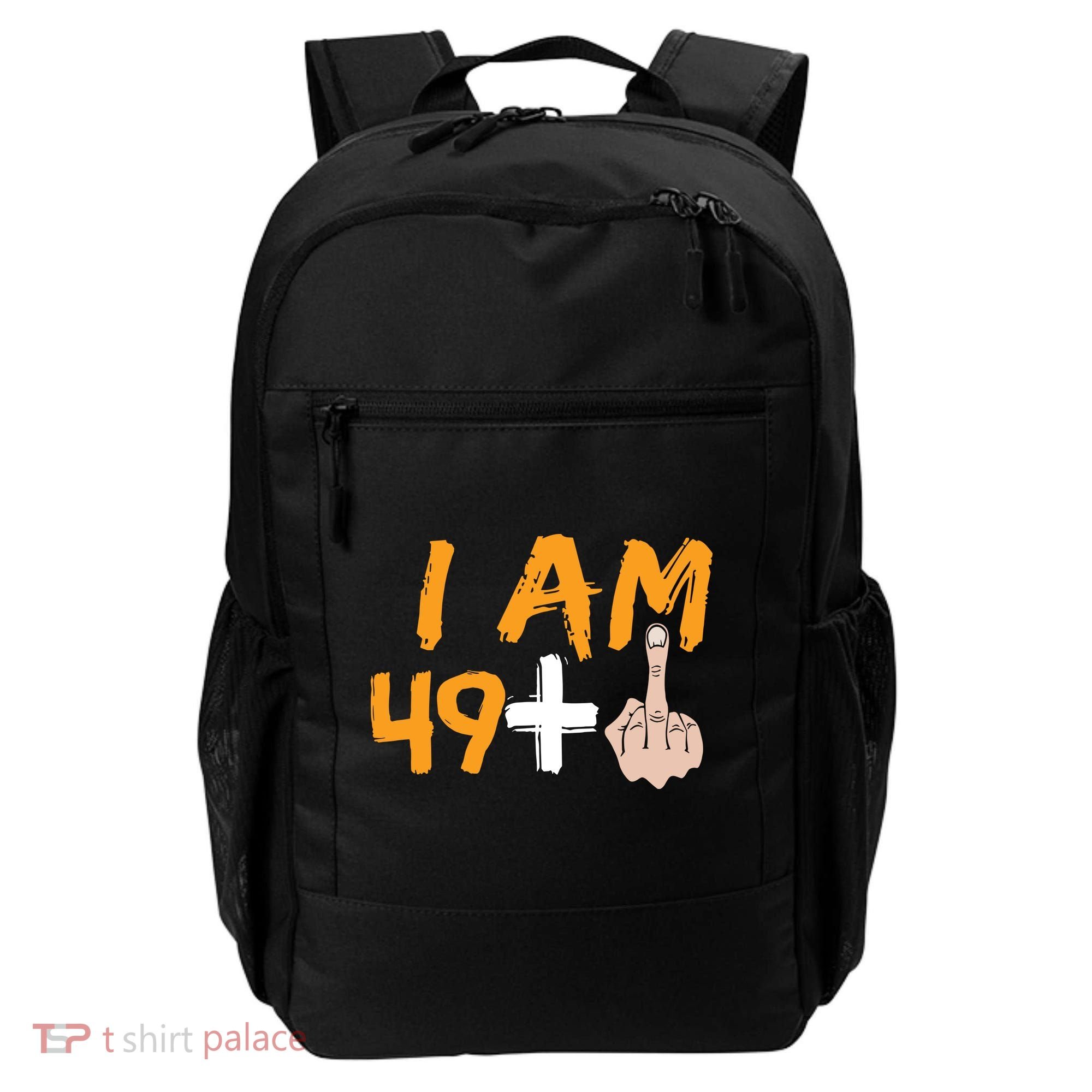 Funny 50th Birthday Gift I Am 49 Plus Middle Finger Backpack