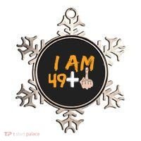 Funny 50th Birthday Gift I Am 49 Plus Middle Finger Ornament thumb 0