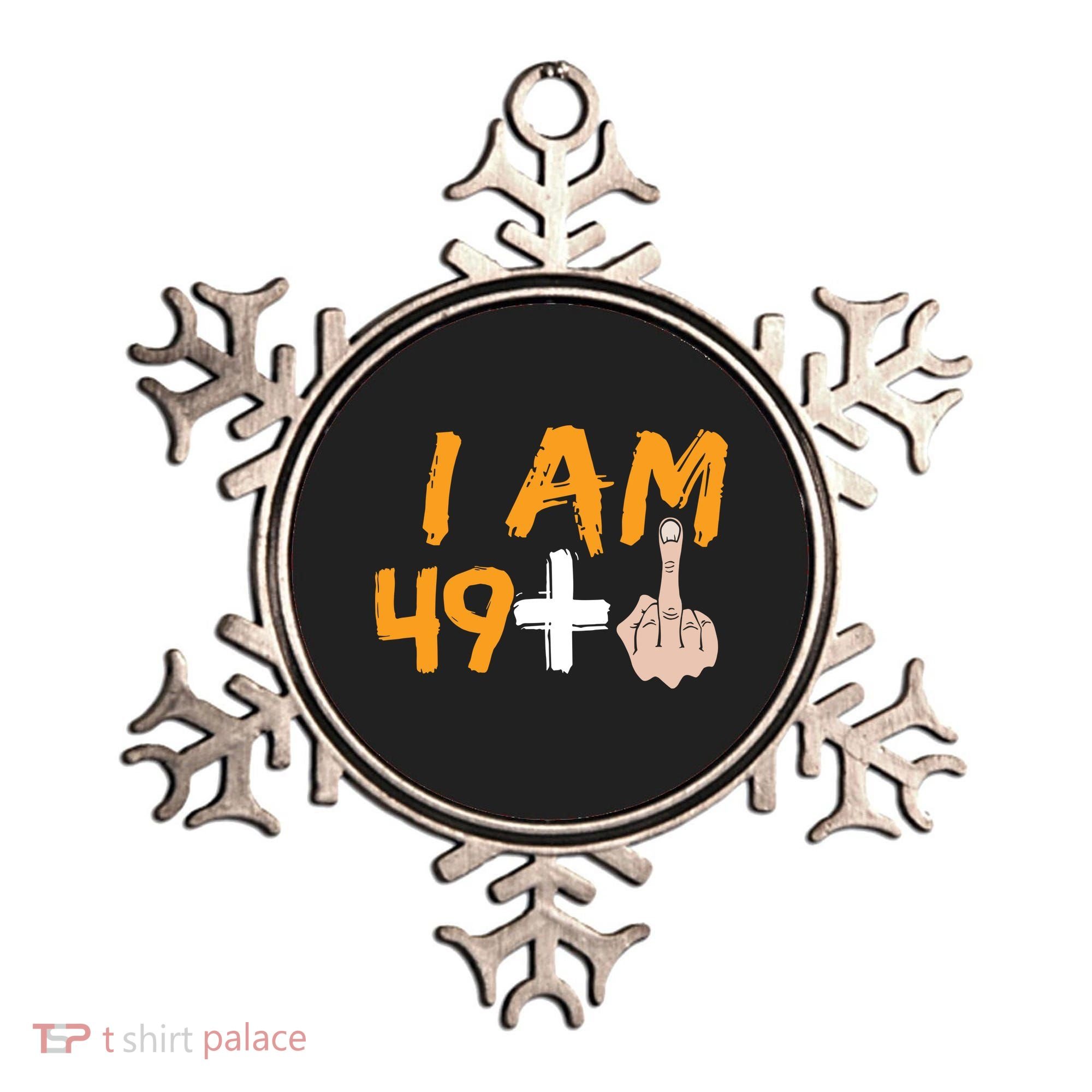 Funny 50th Birthday Gift I Am 49 Plus Middle Finger Ornament