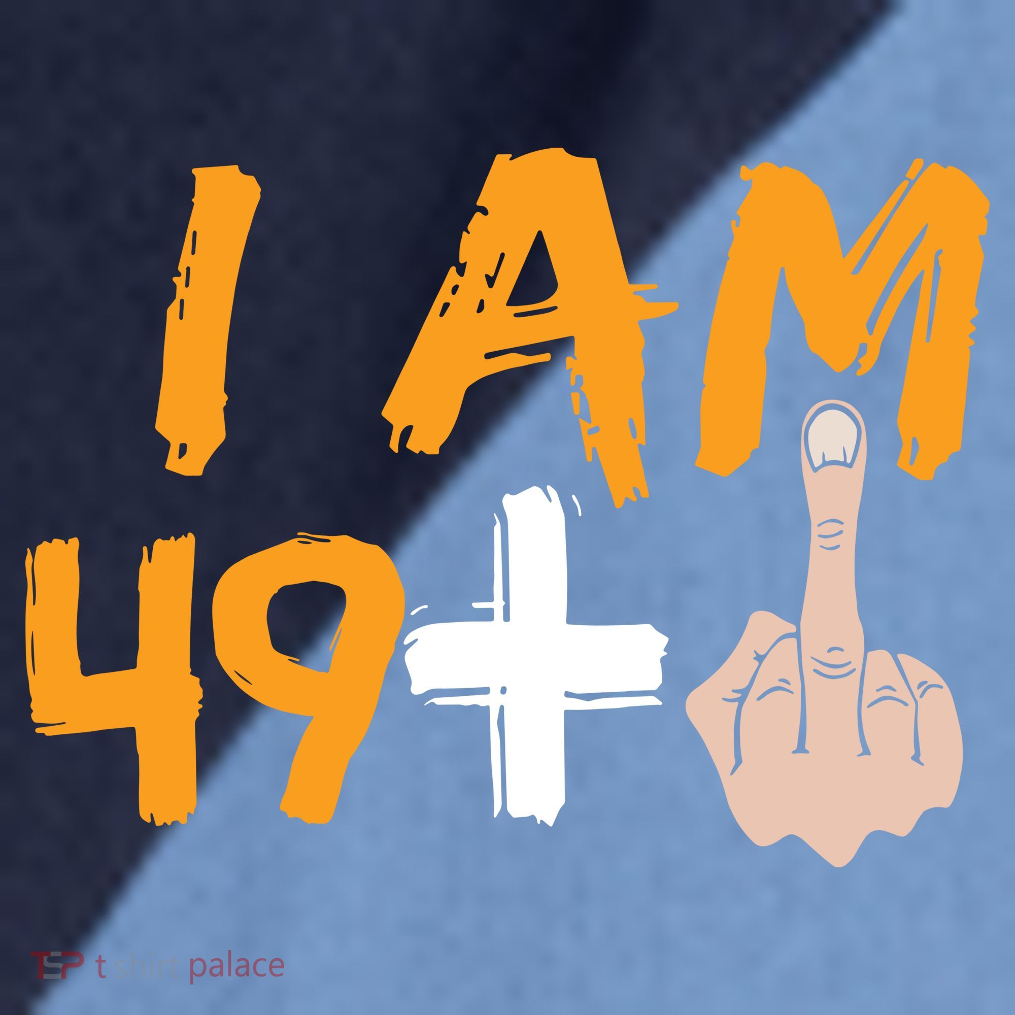Funny 50th Birthday Gift I Am 49 Plus Middle Finger Raglan Baseball Sleeve Shirt