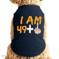 Funny 50th Birthday Gift I Am 49 Plus Middle Finger Doggie Tank thumb 0