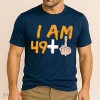 Funny 50th Birthday Gift I Am 49 Plus Middle Finger Cooling Performance Crew T-Shirt thumb 2