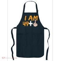 Funny 50th Birthday Gift I Am 49 Plus Middle Finger Apron thumb 0