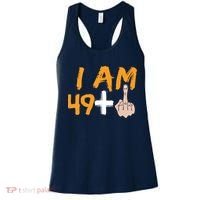 Funny 50th Birthday Gift I Am 49 Plus Middle Finger Women's Tank Top thumb 0