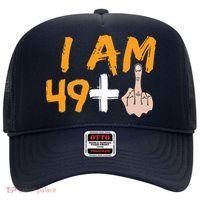 Funny 50th Birthday Gift I Am 49 Plus Middle Finger Hat thumb 0