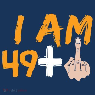 Funny 50th Birthday Gift I Am 49 Plus Middle Finger Women's Tri-Blend 3/4-Sleeve Raglan Shirt