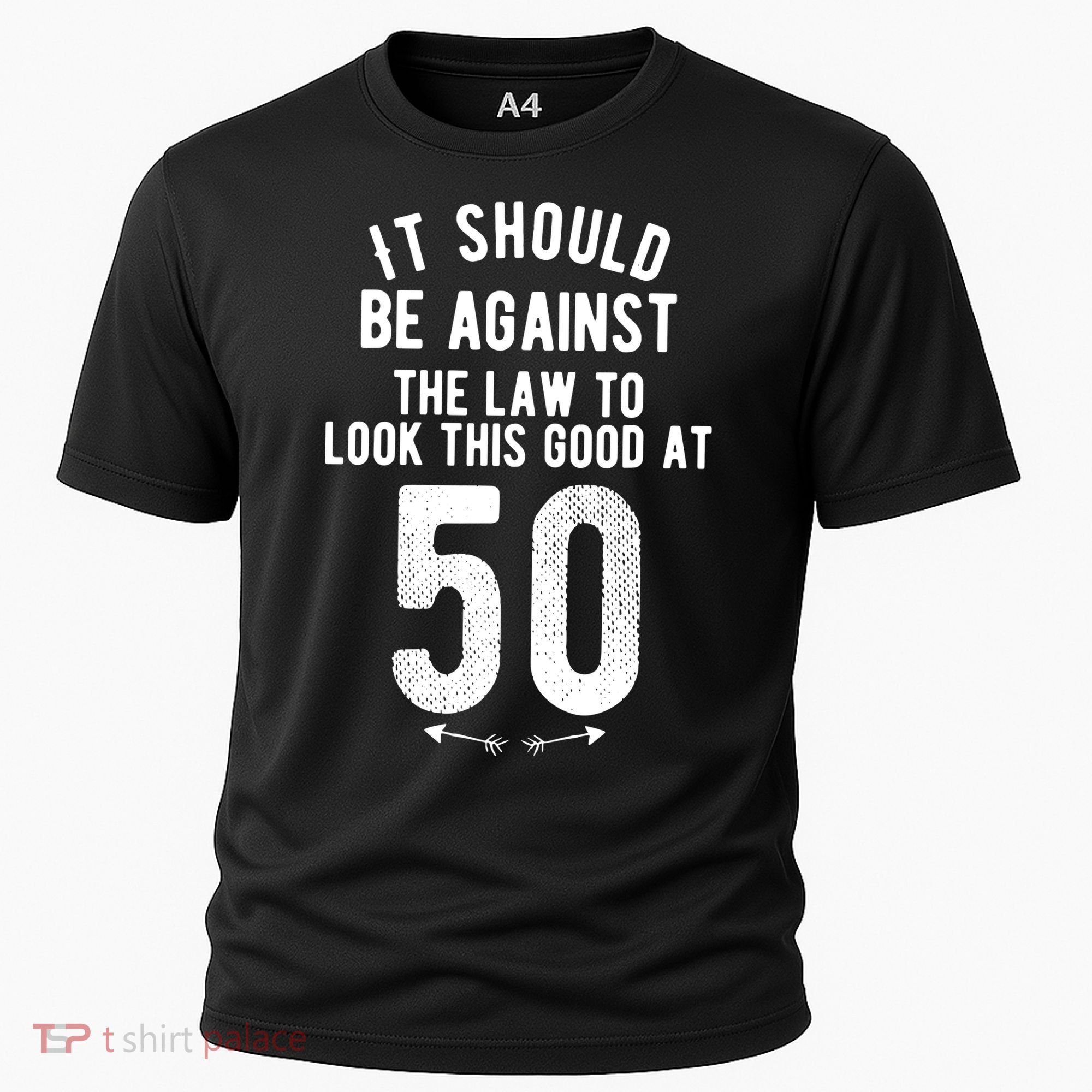 Funny 50th Birthday Gag Gift Idea 50 Year Old Joke Cooling Performance Crew T-Shirt