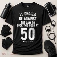 Funny 50th Birthday Gag Gift Idea 50 Year Old Joke Cooling Performance Crew T-Shirt thumb 3