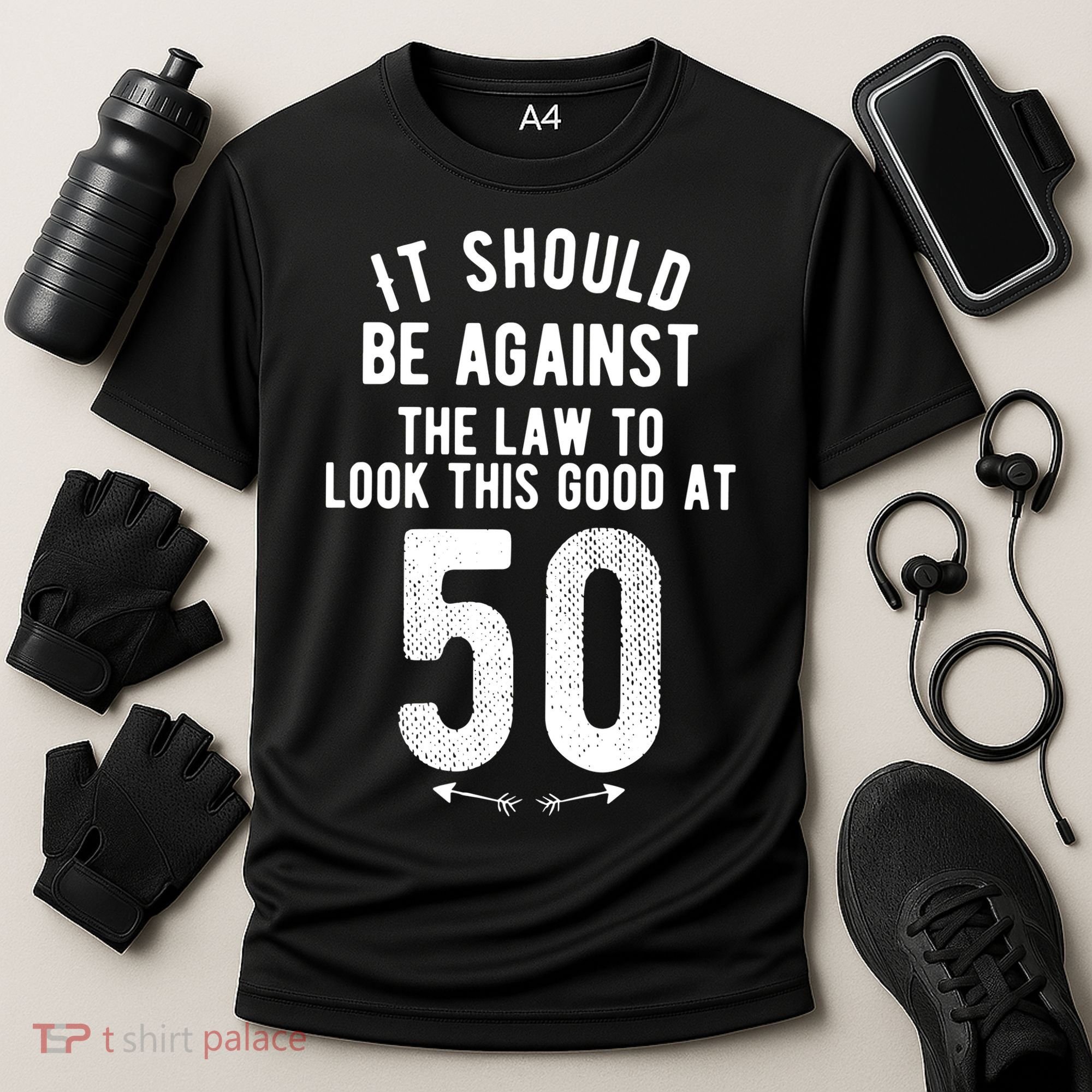 Funny 50th Birthday Gag Gift Idea 50 Year Old Joke Cooling Performance Crew T-Shirt