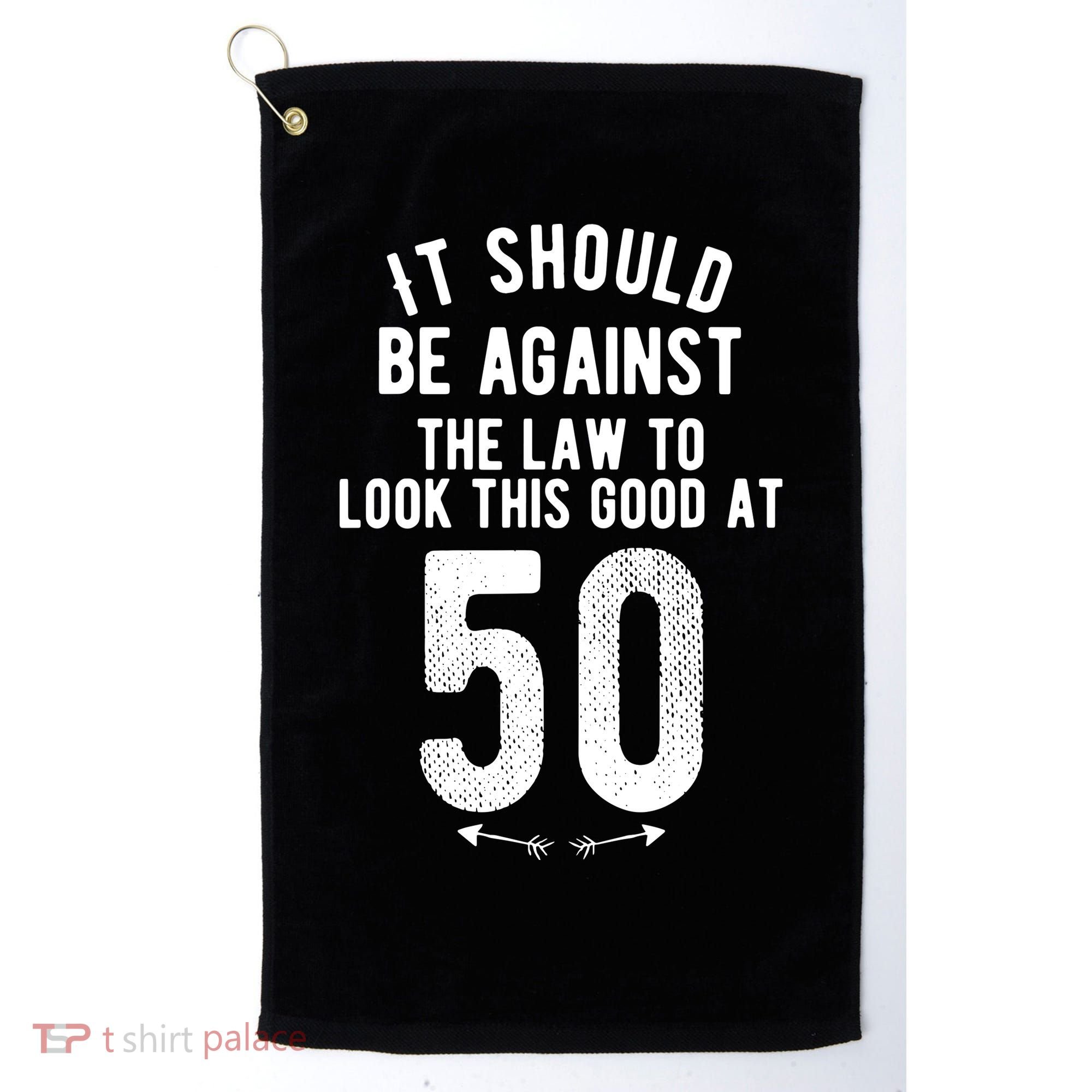 Funny 50th Birthday Gag Gift Idea 50 Year Old Joke Golf Towel