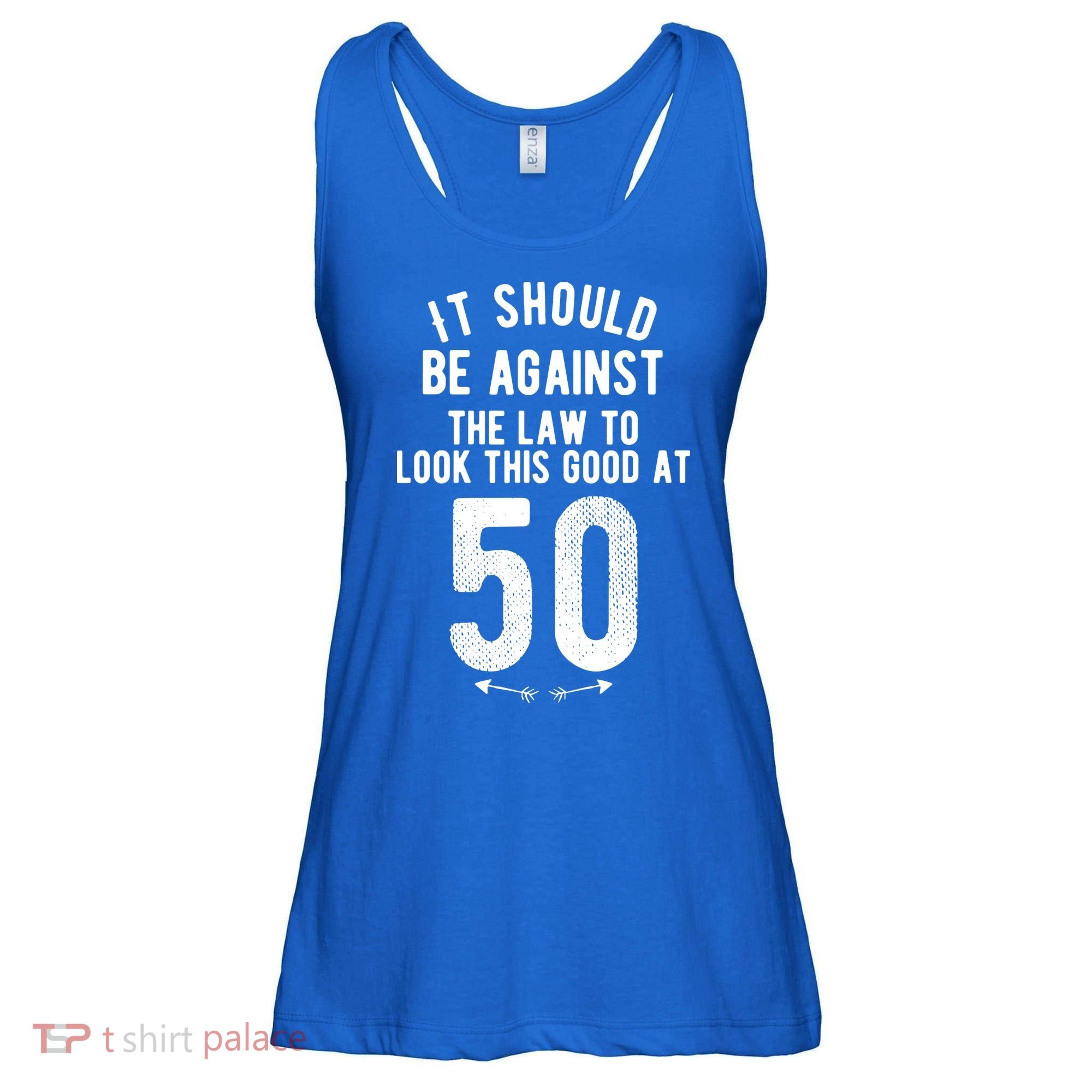 Funny 50th Birthday Gag Gift Idea 50 Year Old Joke Ladies Essential Flowy Tank