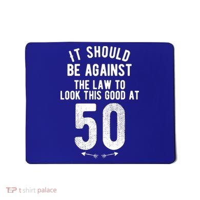 Funny 50th Birthday Gag Gift Idea 50 Year Old Joke Mousepad