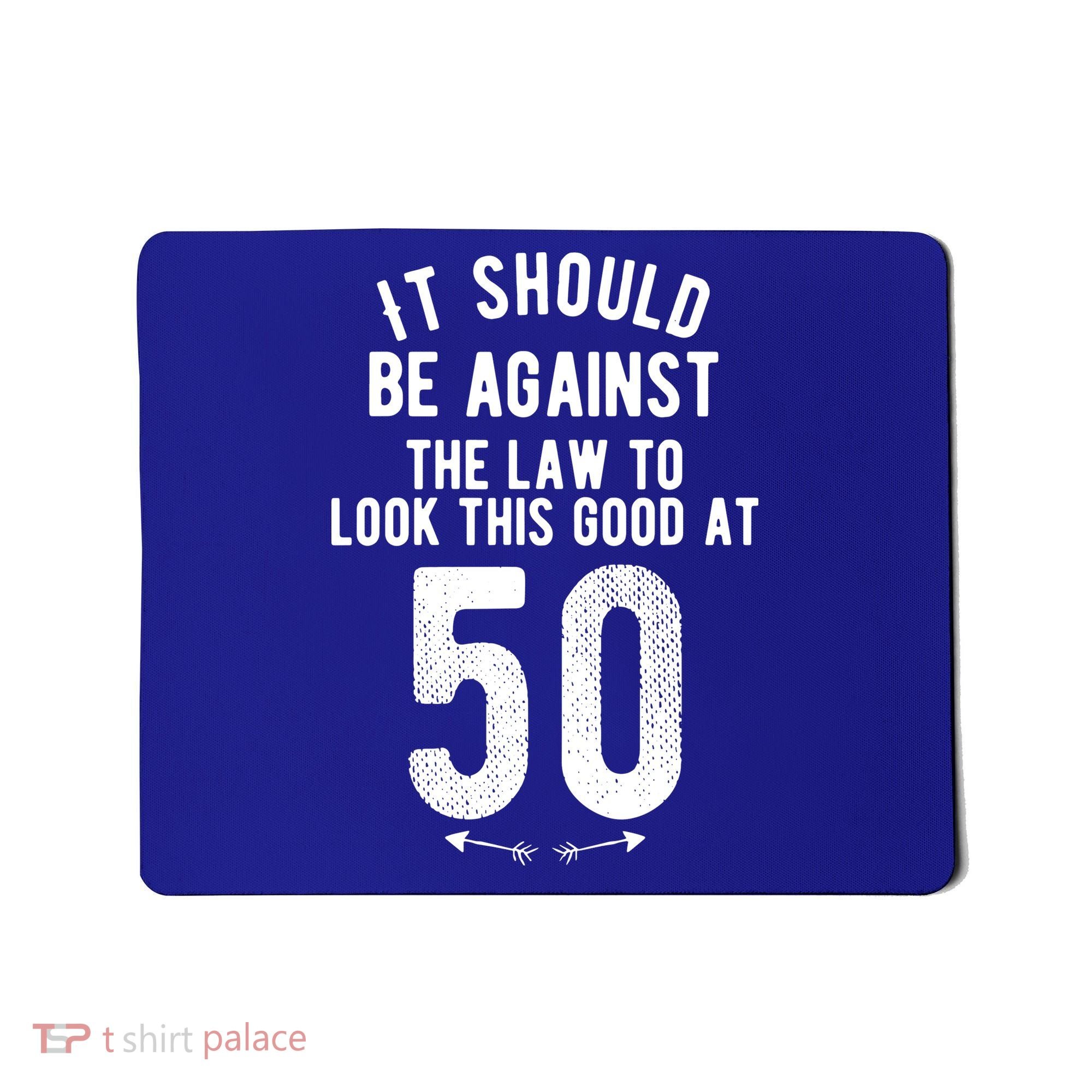 Funny 50th Birthday Gag Gift Idea 50 Year Old Joke Mousepad