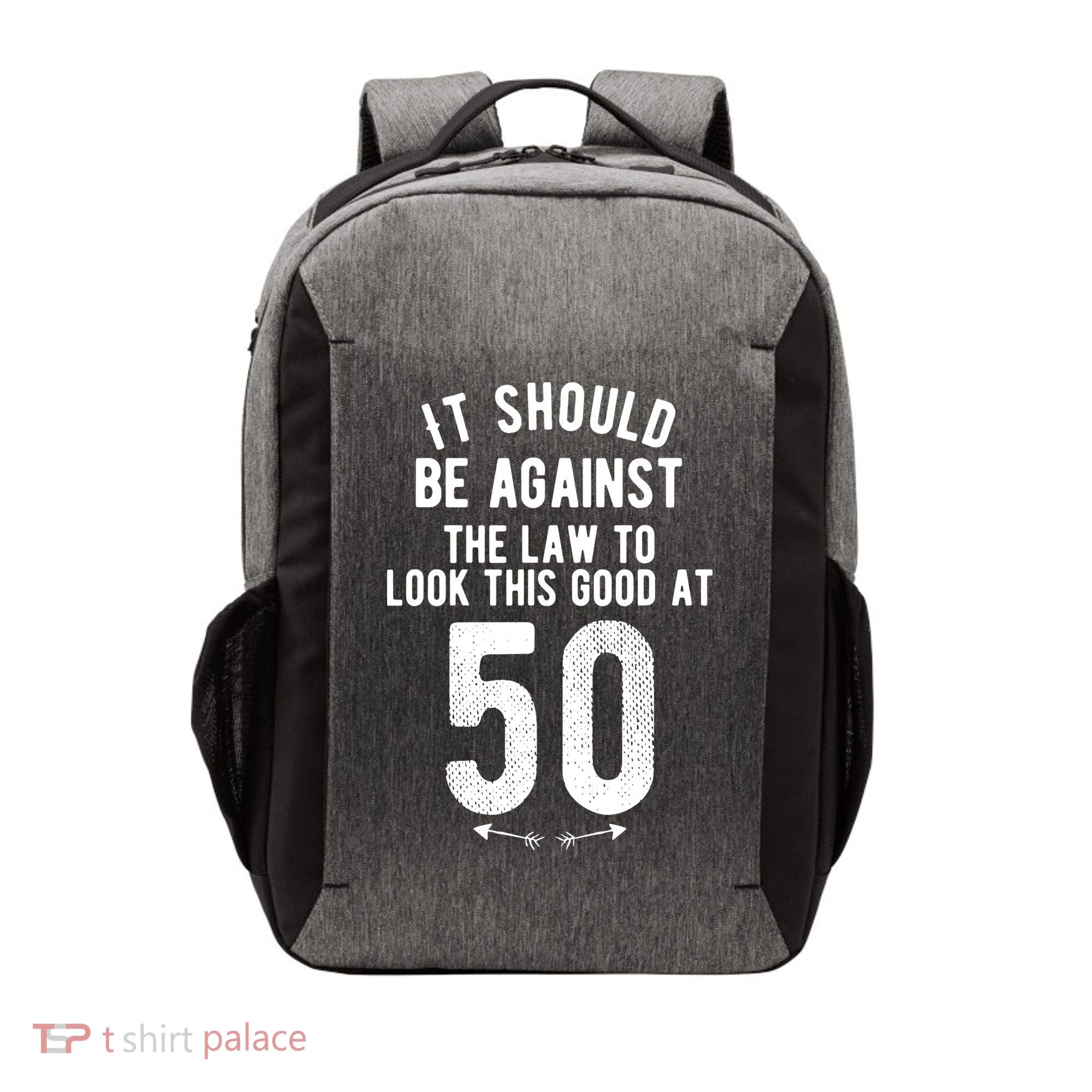 Funny 50th Birthday Gag Gift Idea 50 Year Old Joke Vector Backpack