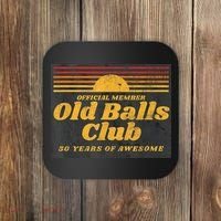 Funny 50th Birthday Old Balls Club 50 Years of Awesome Coaster thumb 0