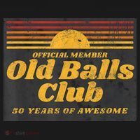  Funny 50th Birthday Old Balls Club 50 Years of Awesome Women's Hoodie thumb 2