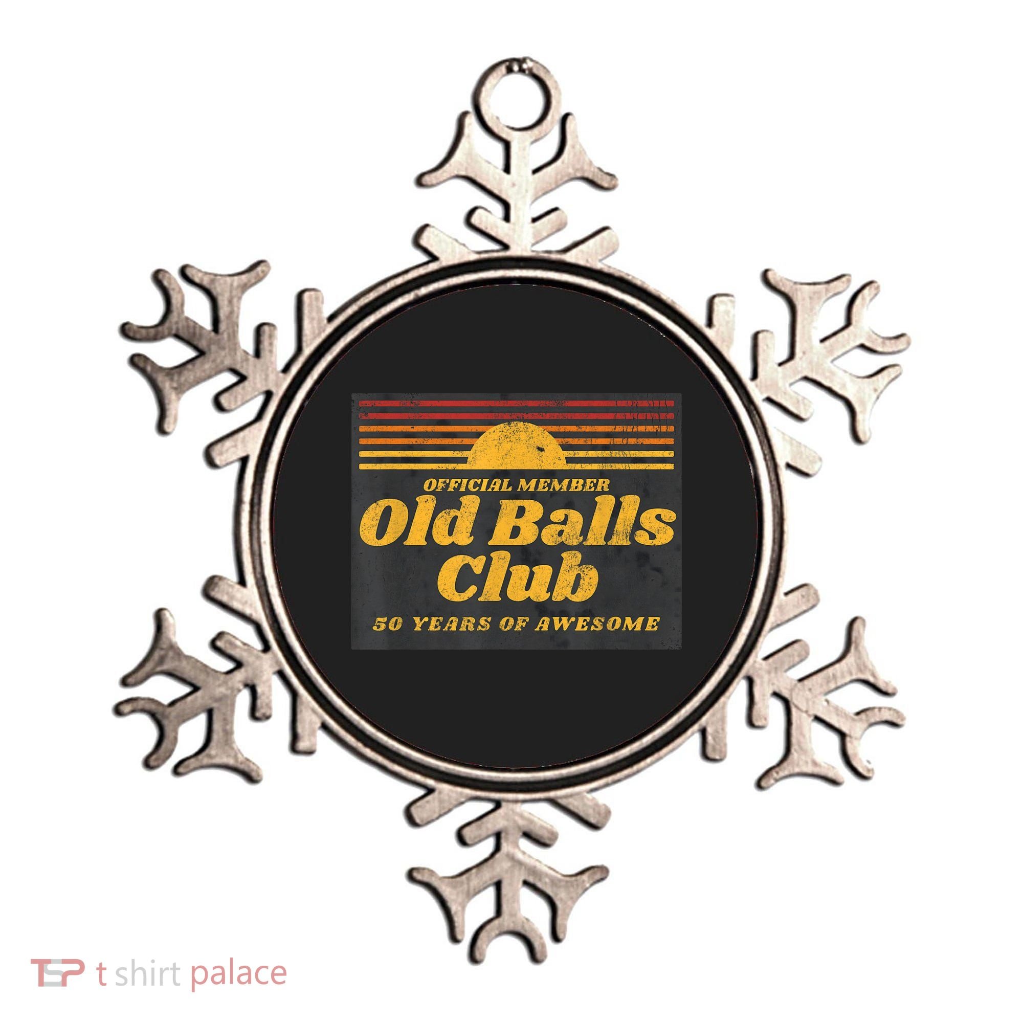  Funny 50th Birthday Old Balls Club 50 Years of Awesome Ornament
