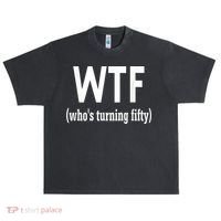Funny 50th Birthday Gift Who's Turning Fifty Urban Oversized Heavyweight T-Shirt thumb 0