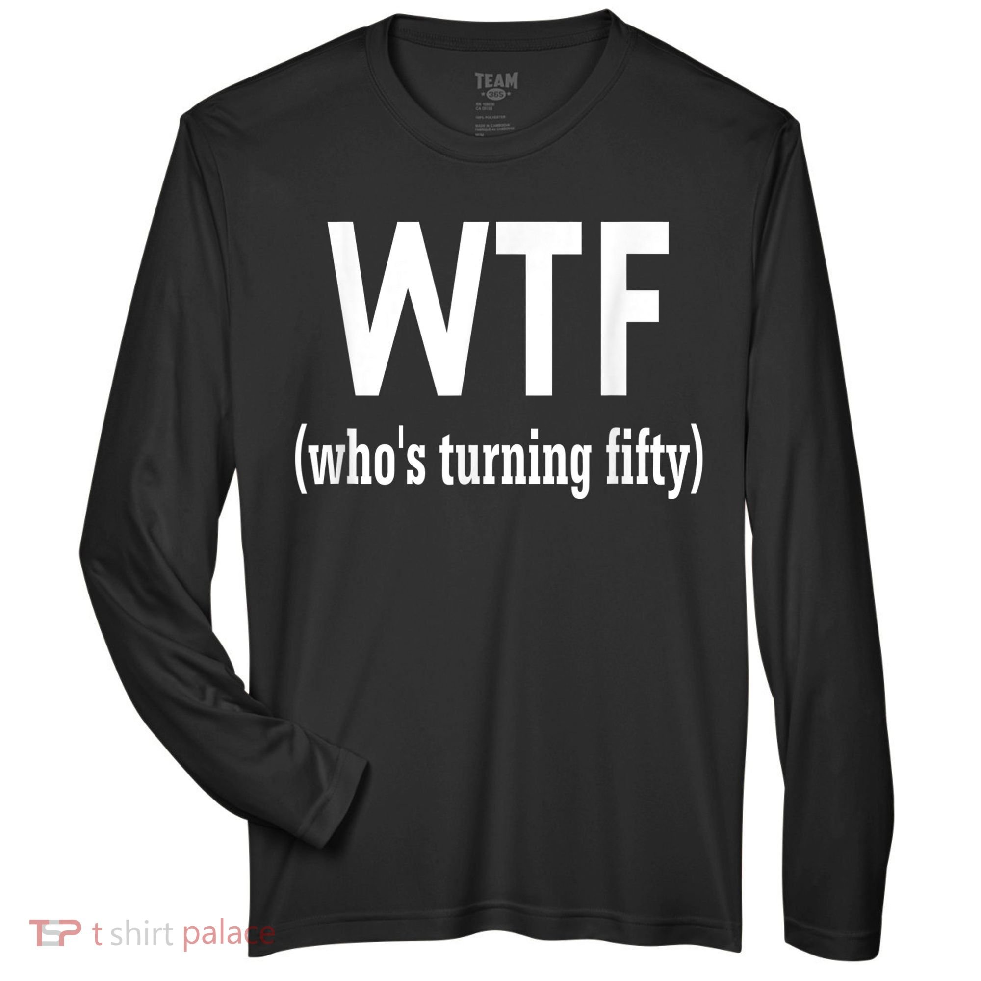 Funny 50th Birthday Gift Who's Turning Fifty Zone Performance Long-Sleeve T-Shirt