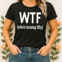 Funny 50th Birthday Gift Who's Turning Fifty Women's T-Shirt thumb 2
