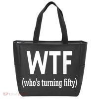 Funny 50th Birthday Gift Who's Turning Fifty Tote Bag thumb 0