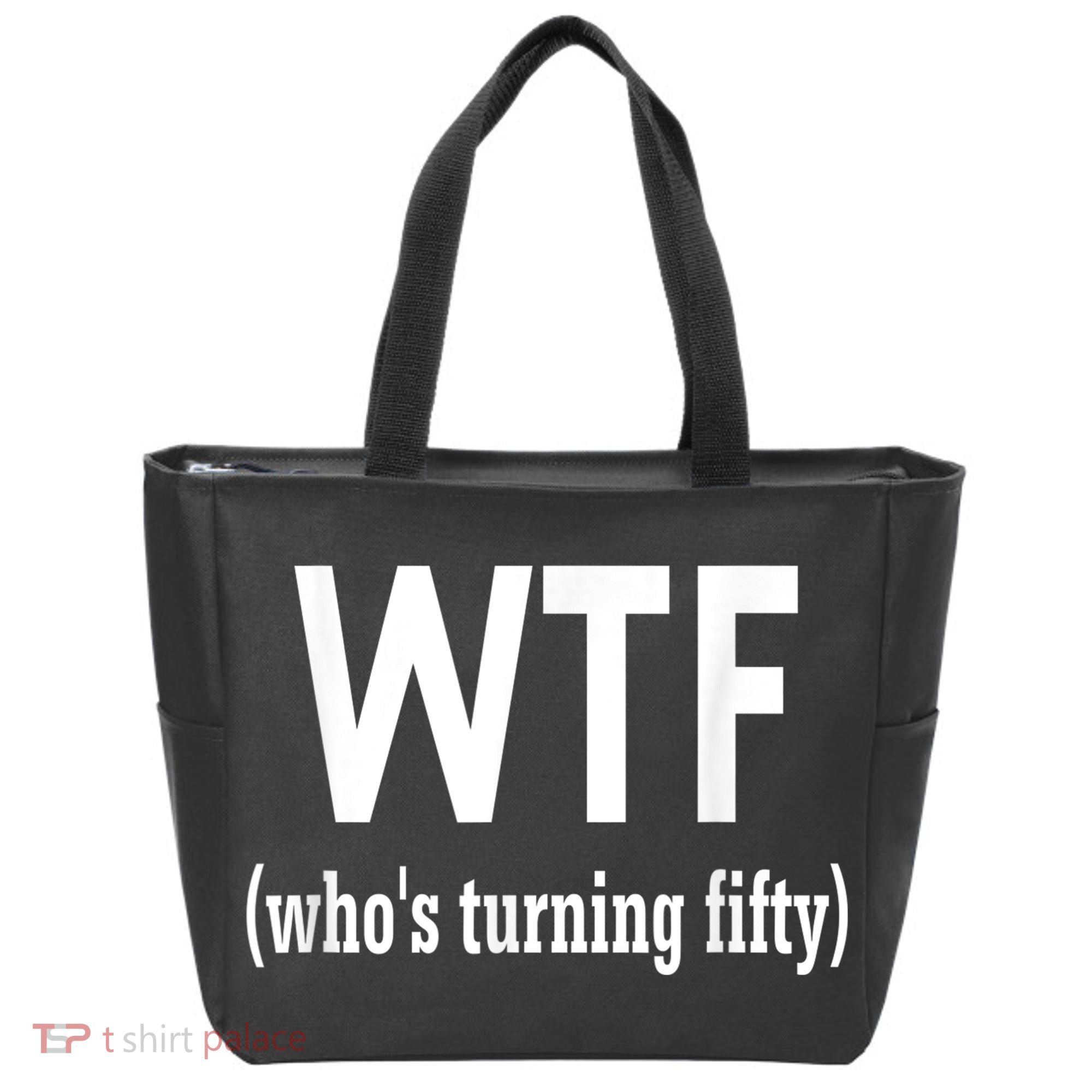 Funny 50th Birthday Gift Who's Turning Fifty Tote Bag