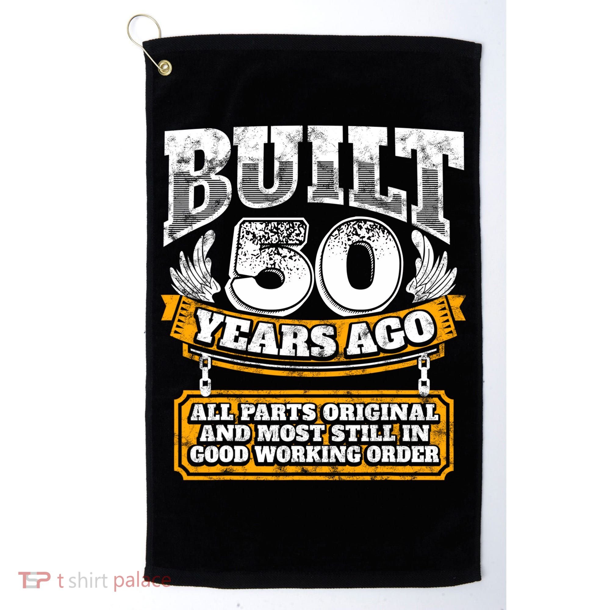 Funny 50th Birthday Gift BDay Gift Saying Age 50 Year Joke Golf Towel